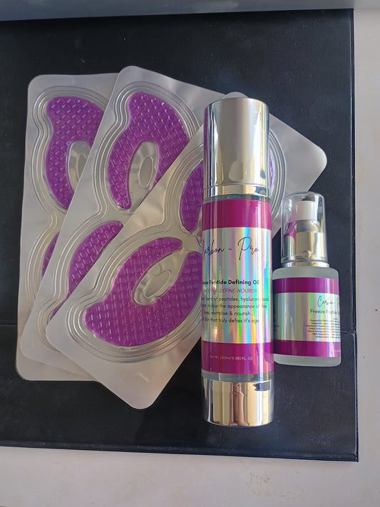 Peptide Oil and eye mask bundle